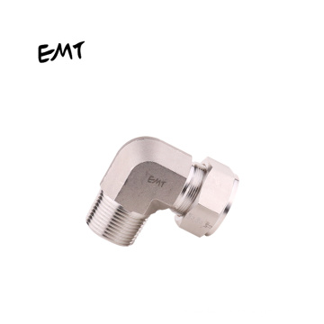 Npt bsp male elbow union press 2 ferrule tube fittings compression connectors